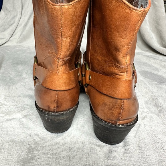 Franco Sarto Wade Western Cowboy Tan Leather Boots Sz 9 - Picture 4 of 9